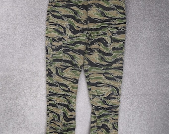 Vintage Tru-Spec Tiger Stripe Camo 35x29 Adjustable Cargo Army Military Pants