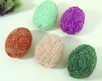 Soft Snowflake Velvet Yarn 40g, 41 Colors, for Hair Accessories, Hats, Clothing and Amigurumi