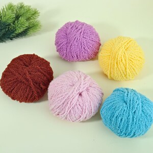 Soft Short Plush Yarn, 53 Colors, Perfect for Scarves, Clothing, Hair Accessories, and Amigurumi