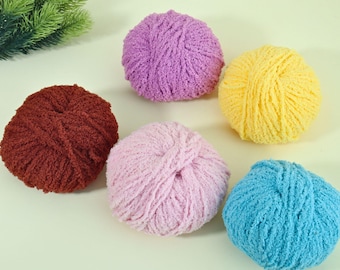 Soft Short Plush Yarn, 53 Colors, Perfect for Scarves, Clothing, Hair Accessories, and Amigurumi