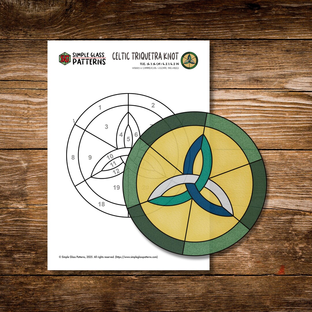 Celtic Trinity Stained Glass Pattern • Simple Suncatcher Designs for ...