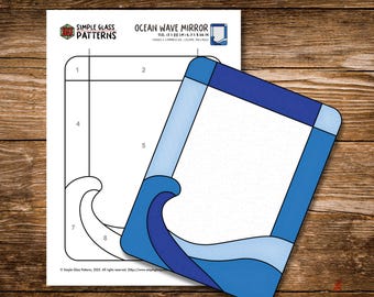 Spiegelglas-Muster mit Meereswellenmotiv • Sonnenfänger-Design für Anfänger (Digitaler Download)