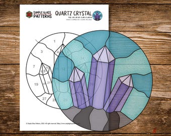 Quarz-Kristall-Buntglas-Muster • Moderne Sonnenfänger-Designs für Anfänger • Cricut-kompatibel (Digitaler Download)