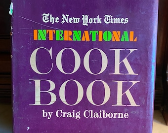 Signed NY Times International Cookbook – 1971 Craig Claiborne, Foodie Gift