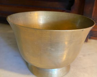 Brass Catchall Bowl -- Pedestal Footed Dish -- Trinket Bowl