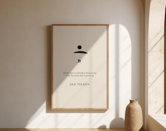 Gift Of Time | J.R.R. Tolkien | Literary Quote Poster | Book Quote Wall Art