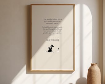 Love & Grief | J.R.R Tolkien | Literary Quote Poster | Book Quote Wall Art