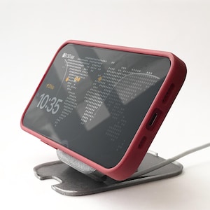 Dock di ricarica da viaggio MagSafe per iPhone con custodia protettiva e vano portacavi – Supporto per iPhone 12-17