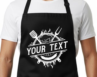 Custom Grill Apron, Personalized Gift for Dad