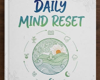 Tägliches MindReset Journal | Mentale Klarheit Stress Relief Printable | Journal für Selbstfürsorge und Achtsamkeit.