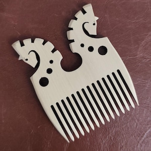 Houten kam met paardontwerp, houten fantasiekam, haaraccessoire, uniek haartool