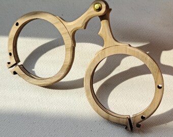 Montatura per occhiali in legno medievale - Paesi Bassi, inizio XV secolo / Occhiali in legno / Occhiali storici