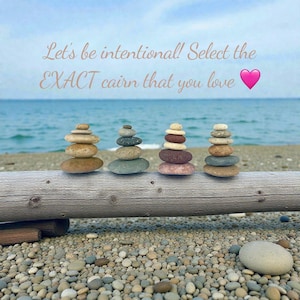 Small stacking stones, Miniature pebble cairn, Tiny zen garden stones, Un-Glued, Spa bathroom decor, Mini stackable rocks, Calming gift