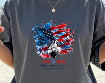 American Flag Eagle Tshirt, 250th Anniversary United States Apparel