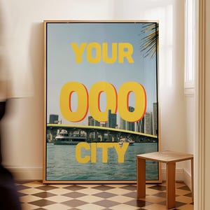 Custom Retro Area Code Photo Print | Personalized Location Prints