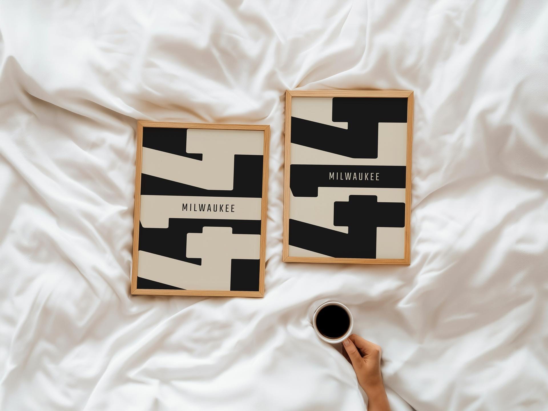 Milwaukee 414 Area Code Poster Set, Minimalist Typography Wall Art - Etsy