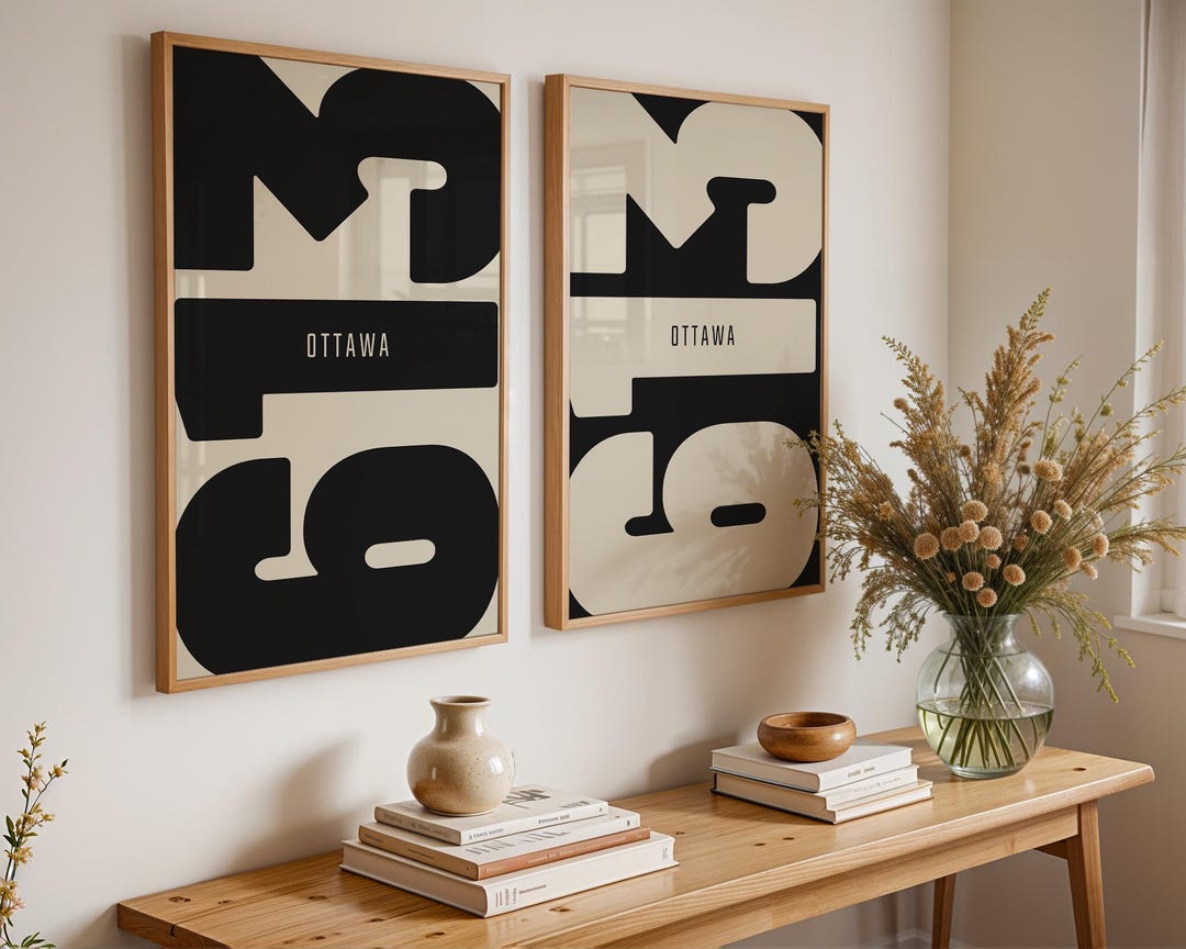 Ottawa 613 Ontario Area Code Print Set, Minimalist Typography Poster - Etsy