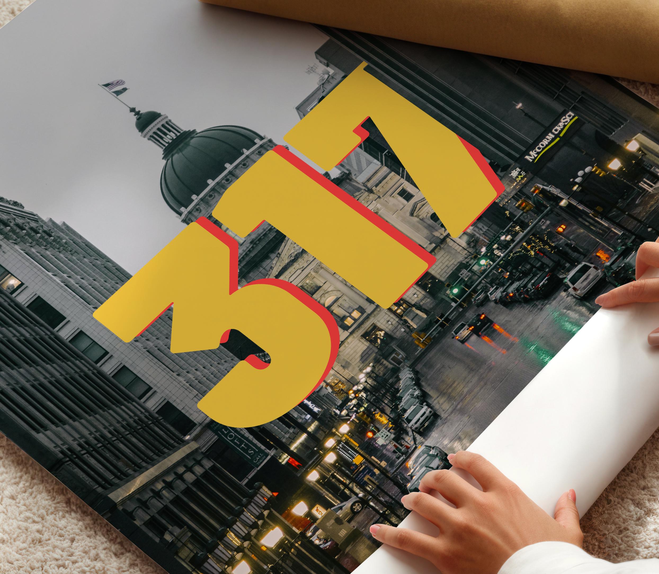 Indianapolis 317 Area Code Poster Photography Print - Bold Retro ...