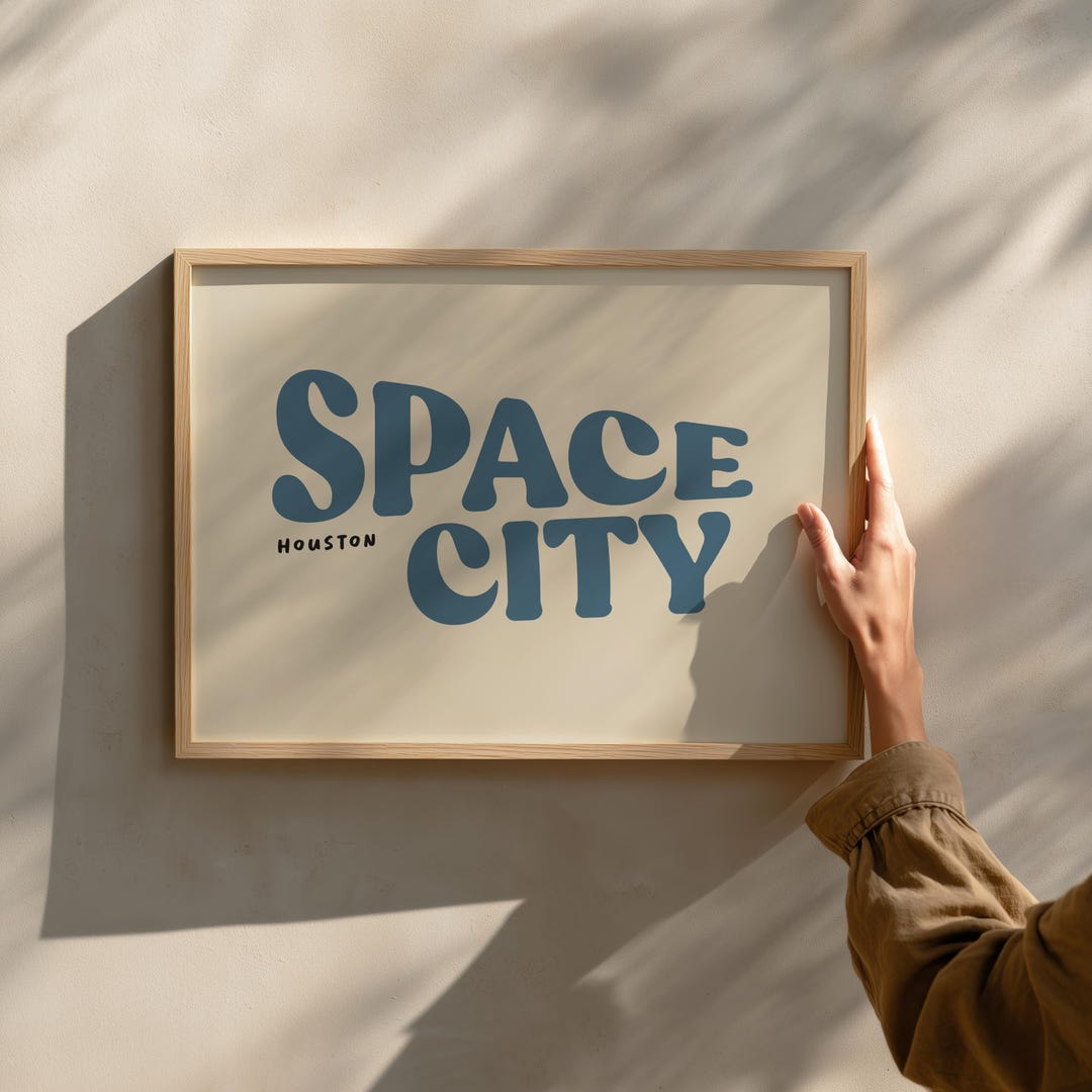Space City Houston Nickname Print – Pick Your Own Color & Large Sizes ...
