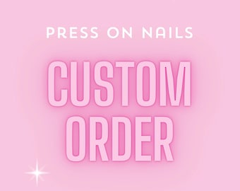 Custom Press On Nails: handgemaakte nagels op bestelling gemaakt, met lijm, nagelvoorbereidingsset