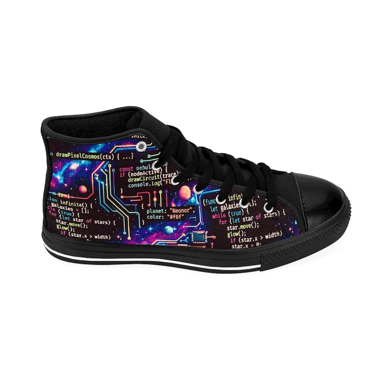 Galaxy Javascript Code Circuit-sneakers | Hoge schoenen afbeelding 7