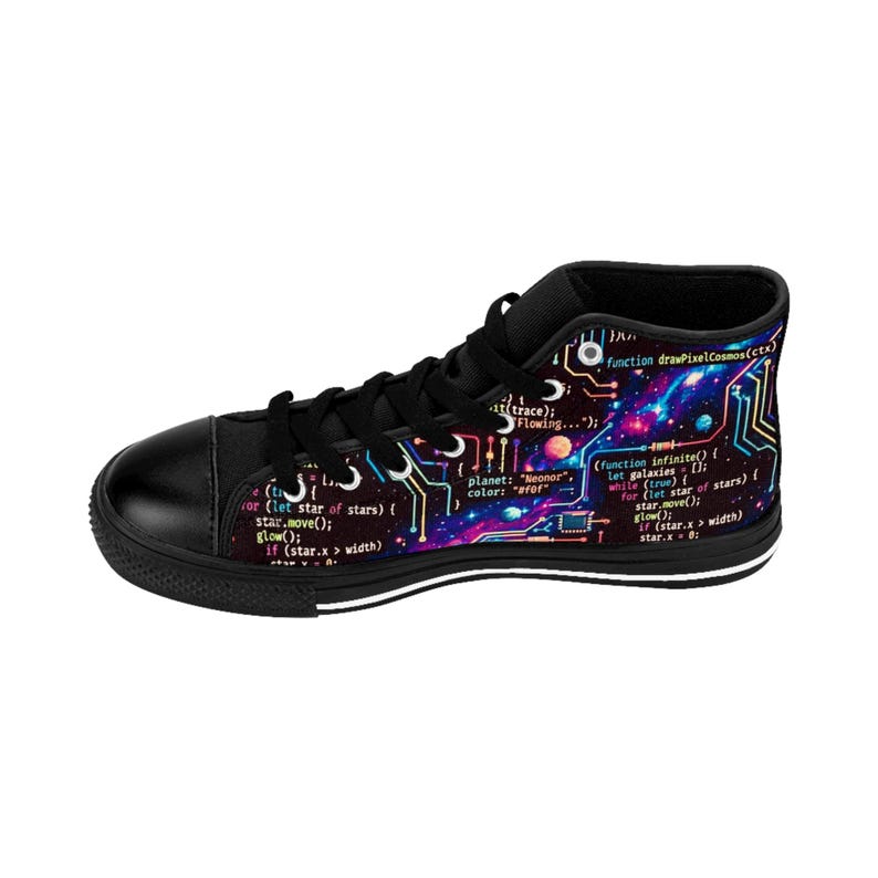 Galaxy Javascript Code Circuit-sneakers | Hoge schoenen afbeelding 8