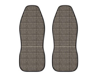 Houndstooth Pattern Car Seat Covers | Classic Black Beige