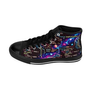 Galaxy Javascript Code Circuit-sneakers | Hoge schoenen afbeelding 4