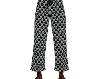 Diamond Skull Pattern Pajama Pants | All-Over Print