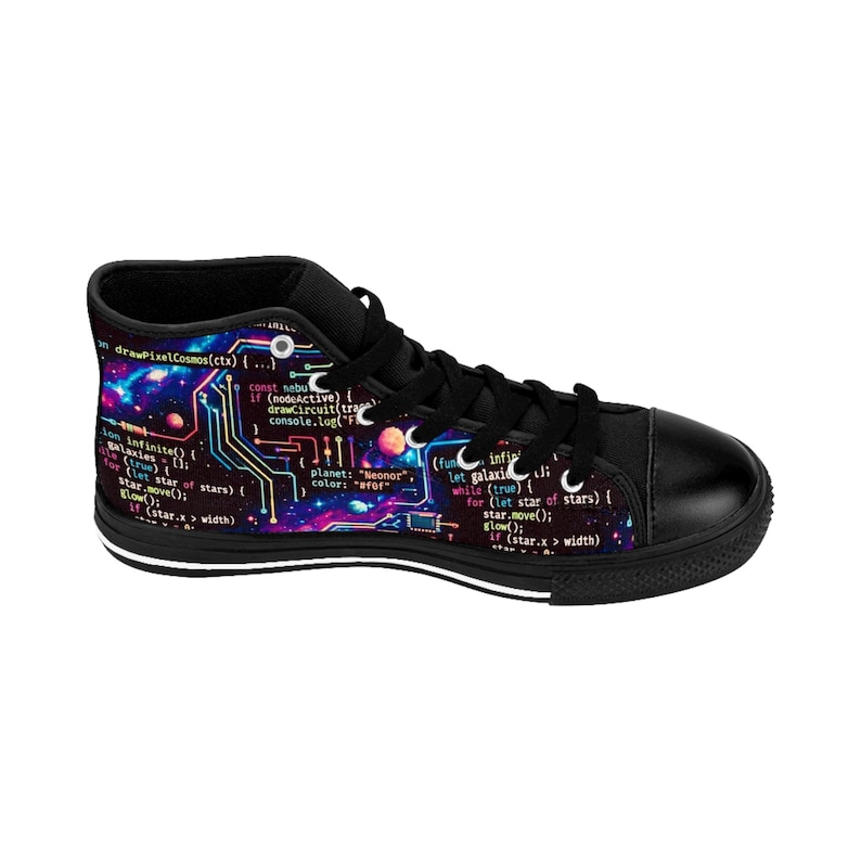 Galaxy Javascript Code Circuit-sneakers | Hoge schoenen afbeelding 5