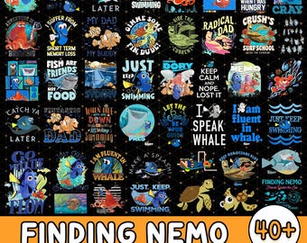 40+ Finding Nemo PNG Bundle, Dory Png, Finding Nemo PNG, Finding Nemo Bundle, Finding Nemo Download, Silhouette, Instant Download