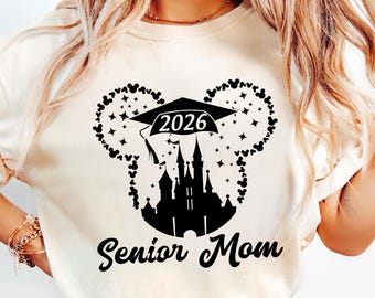 Senior Mom 2026 Graduation Shirt, Class of 2026 Mickey Head Shirt, WDW Disneyland Grad trip Shirt, Senior Mom Shirt, Class of 2026 Mom Gifts