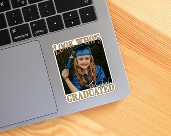 Proud Of You Graduate Sticker, Custom Graduation Photo Sticker, Personalized Senior 2026 Gift, Grad Keepsake