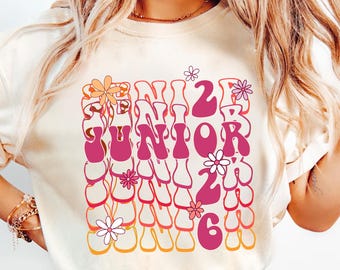 Retro Groovy Senior 2026 Shirt: Graduate Shirt, Class of 2026 Graduation Gift, Retro Senior Boy Girl Shirt,  Class of 2026, Grad Shirt Gift