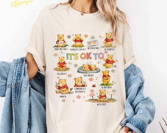 Winnie The Pooh It’s Ok To Be Different Autism Goose Shirt, Autism Winnie The Pooh Tee, Special Education Teacher Tee, Neurodiversity