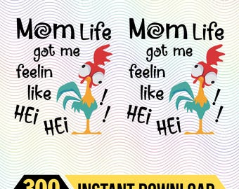 Moana Hei Hei Shirt PNG, Mama Leben hat mich Feelin wie Hei Hei Tee, Disney Familie Shirt, Animal Kingdom Shirt, digitaler Download