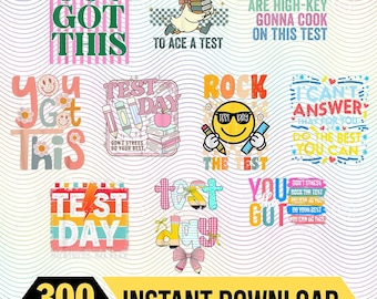 Testing Day Sublimation, State Testing Png, Teacher State Testing Png, Test Day PNG Bundle, Testing Quote, Last Day Of School