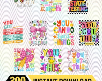 You Got This Png, Teacher Summer Png, Teacher Test Day, Test Day Png, Cute School Testing Day Digital File, Testing Coordinator Bundle