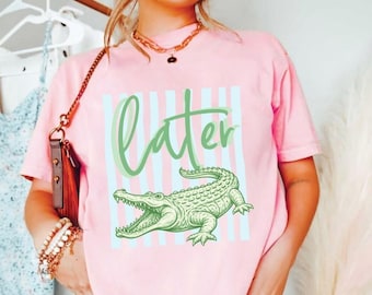 Later Gator Alligator Summer Shirt, After A While Crocodile Summer Vacation Tee Tshirt, Later Gator Shirt, After While Summer Beach Shirt