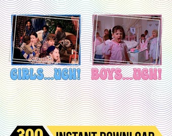 Boys Girls Ugh Couple Png Digital Download, Valentine Day Little Rascals Png, 90'S Movie Valentines Png, Valentine For Boys Girl Png