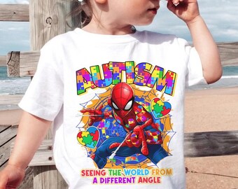 Spider Autism Awareness Comfort Colors Shirt, Autism Superhero T-Shirt, Marvel Autism Awareness Shirt, Autism Puzzle Toddler Tees