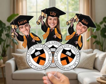 Personalized Graduation Acrylic Handheld Sign, Custom Name and Photo Grad Sign, Personalized Graduation Gifts, Graduation Party Decoration