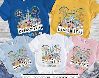 Benutzerdefinierte DisneyTrip 2026 Bundle Png, Disneyland Film Familie Png, Mickey und Friesnds Digitale Datei, Disneyworld Familie Passende Png