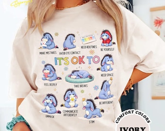 Cute Eeyore It’s Ok To Be Different Autism Shirt, Autism Acceptance Winnie The Pooh Tee, Special Education Teacher Tee, Neurodiversity
