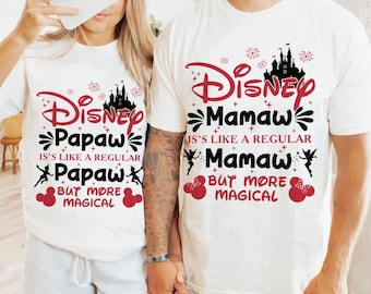 Disneyland Mamaw Papaw Couple Shirt, Disneyland Family Comfort Colors Shirt, Magical Family Trip Tee, Mother's Father's Day Gift