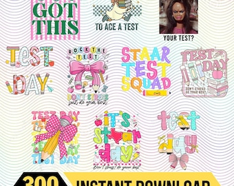 Test Day Bundle PNG, Rock The Test Day Png, Cute School Testing Day, You Got This Png, Testing Day Bundle