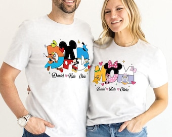 Custom Mom and Dad Mickey Disneyworld Trip 2026 Shirt, Family Vacation Tee, Disneyland Trip Shirts, Matching Family Outfit