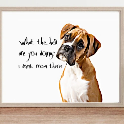 Boxer Art Print Boxer Dog Wall Art Boxer Dog Gift Boxer Etsy