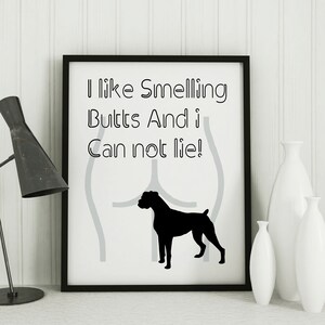 Boxer Dog Art Print,  Boxer Dog Gift, Dog Lover Gift, Boxer Wall Art, funny dog print