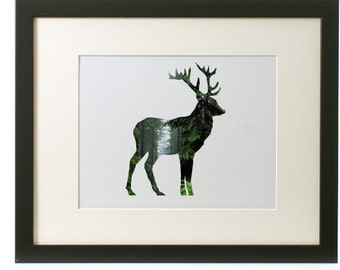 Deer Print for your cabin decor, buck, antlers, cabin art print wall art, modern deer print, scenic